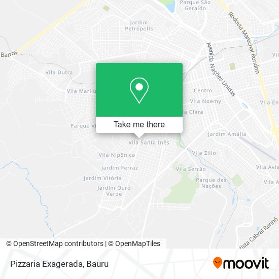 Mapa Pizzaria Exagerada