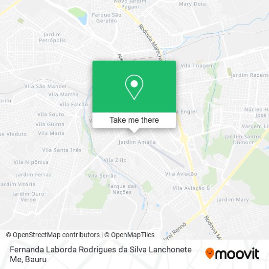 Mapa Fernanda Laborda Rodrigues da Silva Lanchonete Me