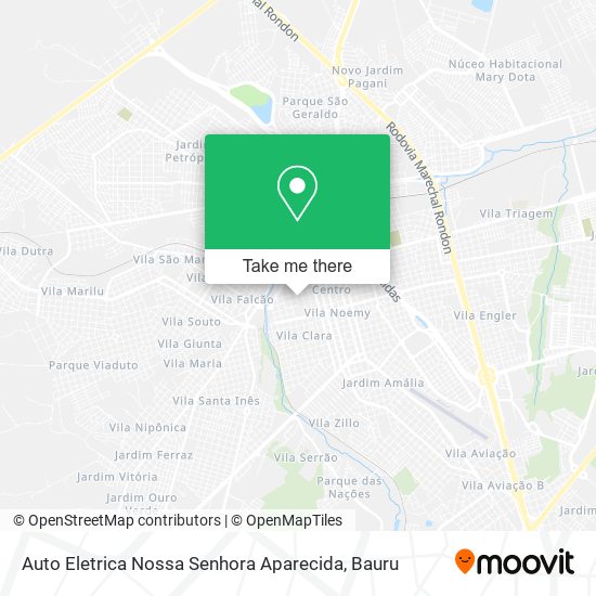 Mapa Auto Eletrica Nossa Senhora Aparecida