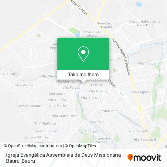 Mapa Igreja Evangélica Assembléia de Deus Missionária Bauru