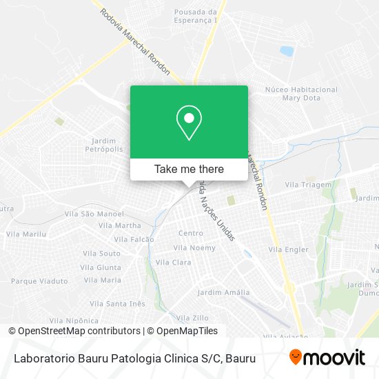 Mapa Laboratorio Bauru Patologia Clinica S / C