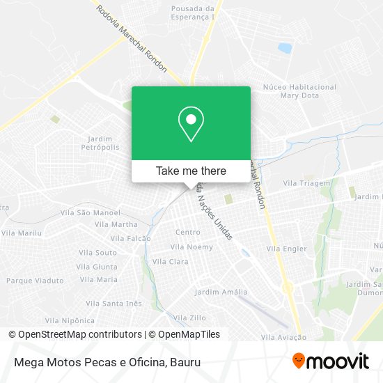 Mega Motos Pecas e Oficina map