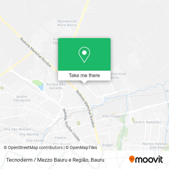 Mapa Tecnoderm / Mezzo Bauru e Região