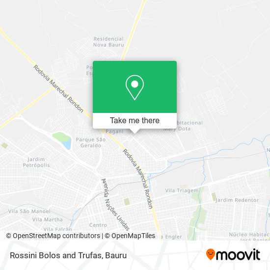 Mapa Rossini Bolos and Trufas