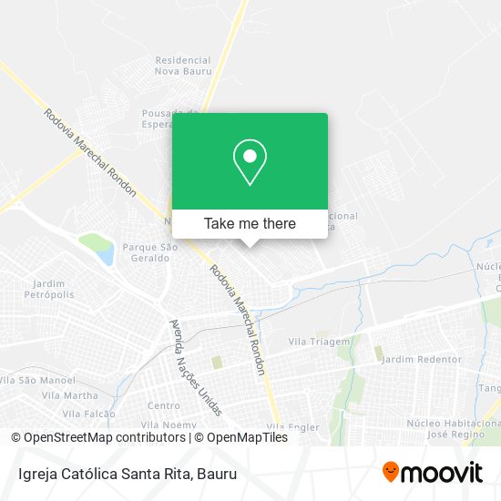 Mapa Igreja Católica Santa Rita