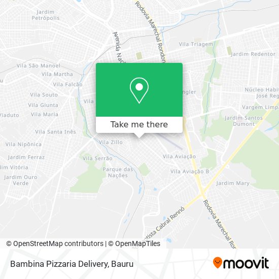 Bambina Pizzaria Delivery map