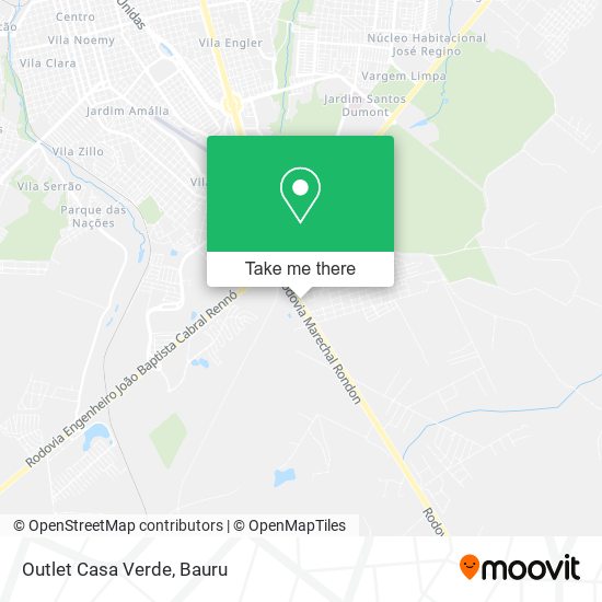 Outlet Casa Verde map