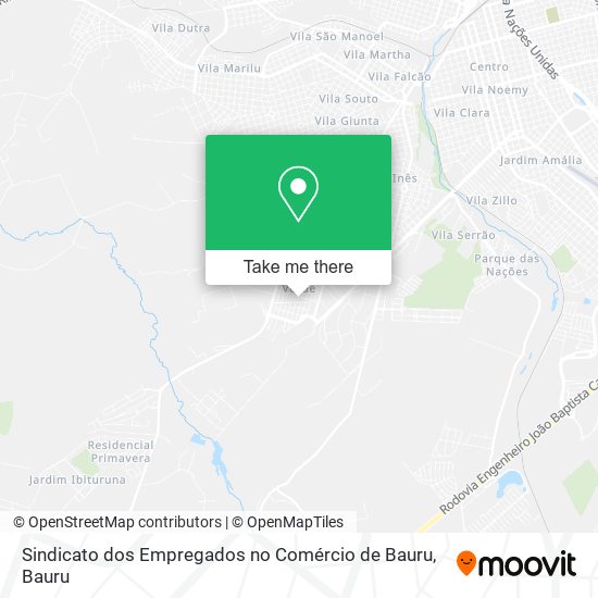 Mapa Sindicato dos Empregados no Comércio de Bauru