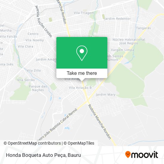 Mapa Honda Boqueta Auto Peça