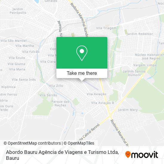 Abordo Bauru Agência de Viagens e Turismo Ltda map