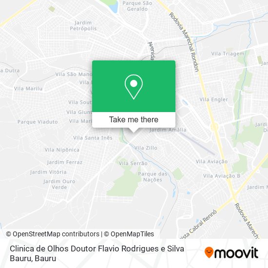 Clinica de Olhos Doutor Flavio Rodrigues e Silva Bauru map