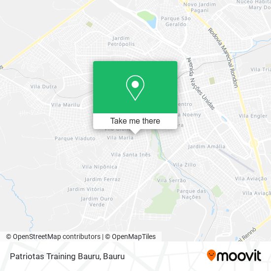 Mapa Patriotas Training Bauru