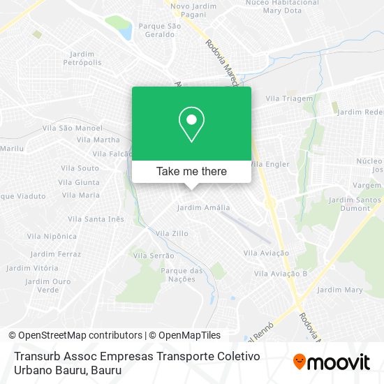 Transurb Assoc Empresas Transporte Coletivo Urbano Bauru map