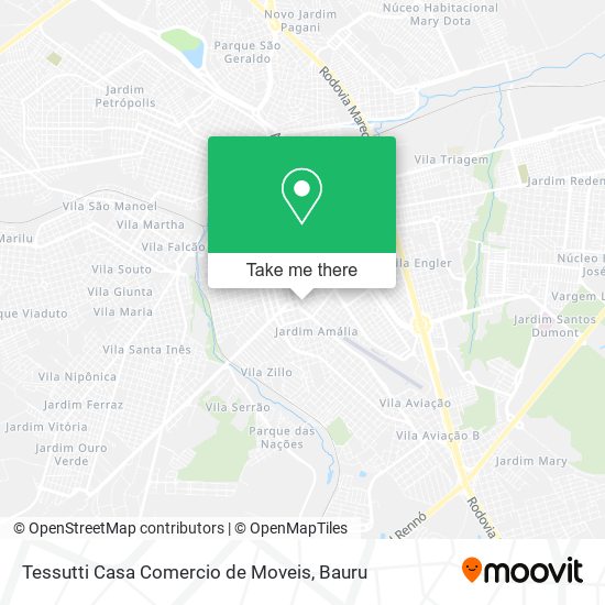 Mapa Tessutti Casa Comercio de Moveis