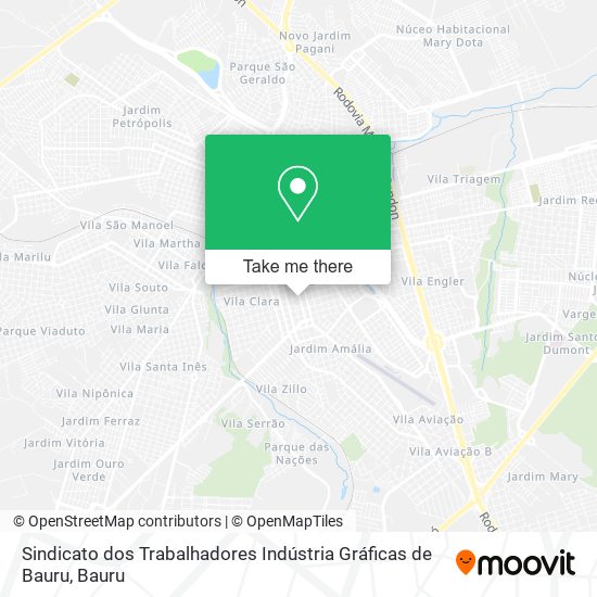 Mapa Sindicato dos Trabalhadores Indústria Gráficas de Bauru