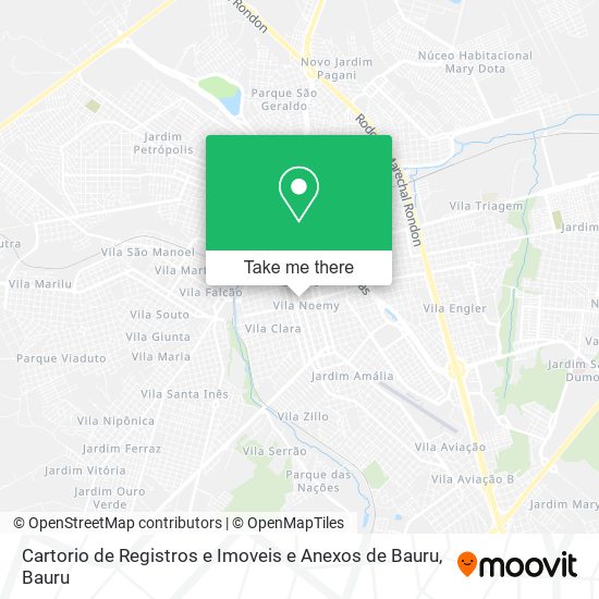 Cartorio de Registros e Imoveis e Anexos de Bauru map