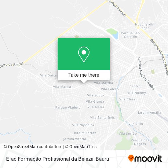 Efac Formação Profissional da Beleza map