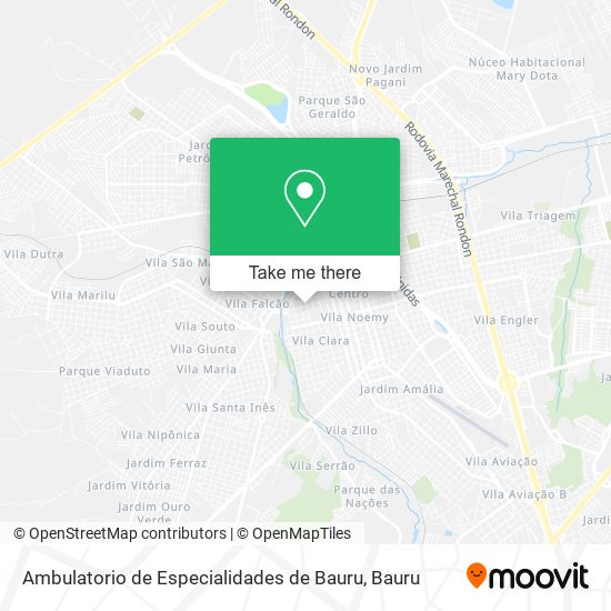 Ambulatorio de Especialidades de Bauru map