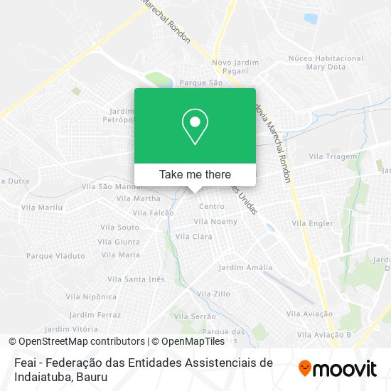 Feai - Federação das Entidades Assistenciais de Indaiatuba map