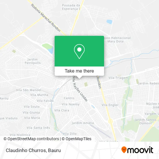 Claudinho Churros map