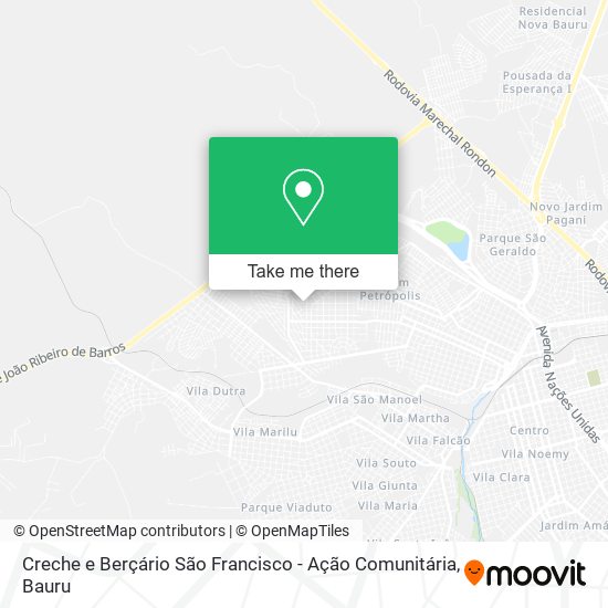 Mapa Creche e Berçário São Francisco - Ação Comunitária