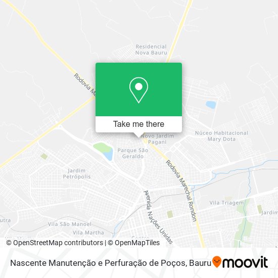 Nascente Manutenção e Perfuração de Poços map