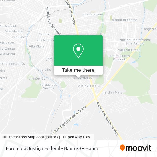 Fórum da Justiça Federal - Bauru / SP map