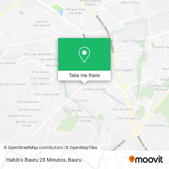 Habib's Bauru 28 Minutos map