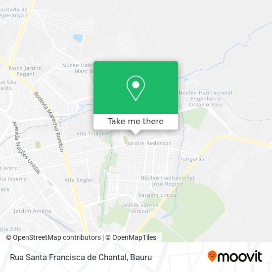 Mapa Rua Santa Francisca de Chantal