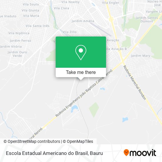 Mapa Escola Estadual Americano do Brasil