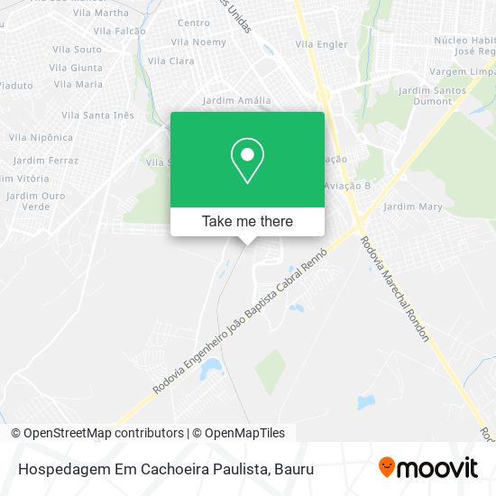 Mapa Hospedagem Em Cachoeira Paulista