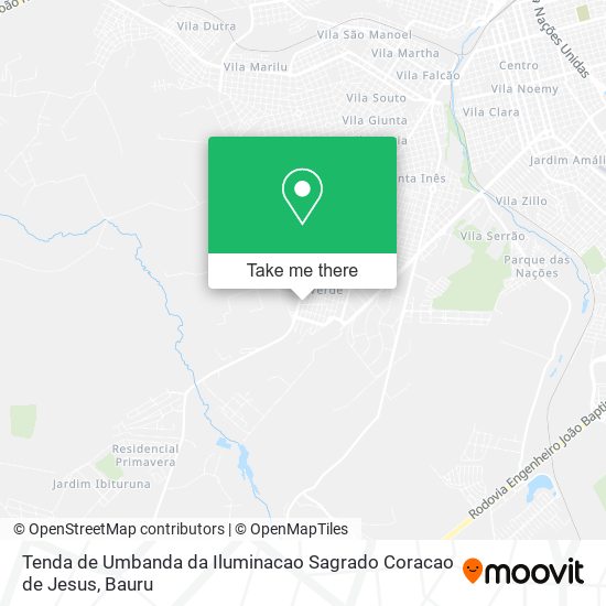 Mapa Tenda de Umbanda da Iluminacao Sagrado Coracao de Jesus