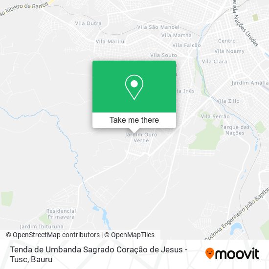 Mapa Tenda de Umbanda Sagrado Coração de Jesus - Tusc