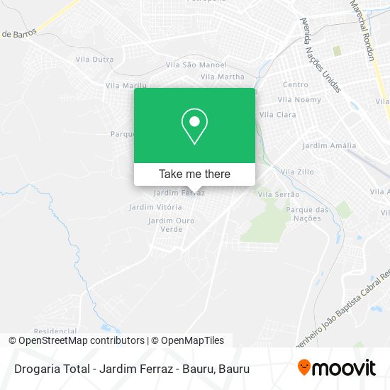 Drogaria Total - Jardim Ferraz - Bauru map