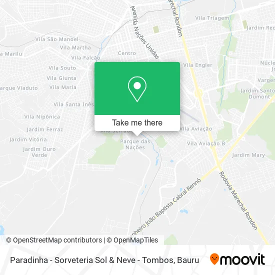Paradinha - Sorveteria Sol & Neve - Tombos map