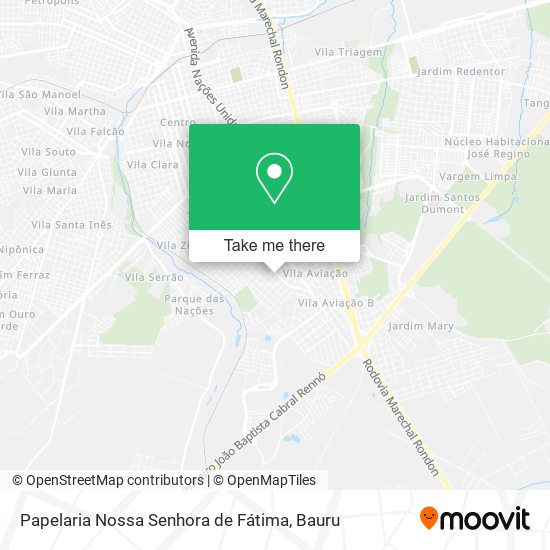 Mapa Papelaria Nossa Senhora de Fátima