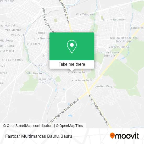 Fastcar Multimarcas Bauru map