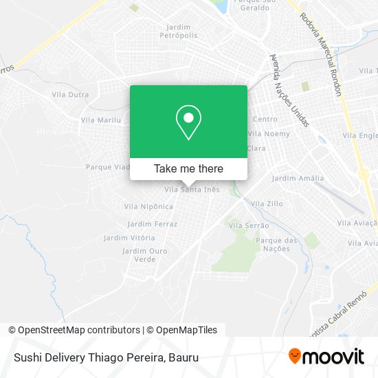 Sushi Delivery Thiago Pereira map