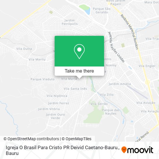 Igreja O Brasil Para Cristo PR Deivid Caetano-Bauru. map