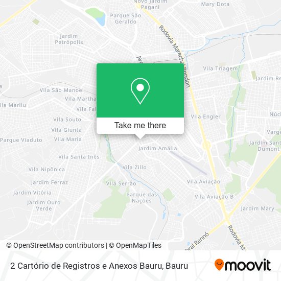 2 Cartório de Registros e Anexos Bauru map