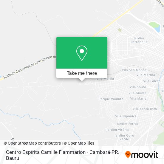 Centro Espírita Camille Flammarion - Cambará-PR map