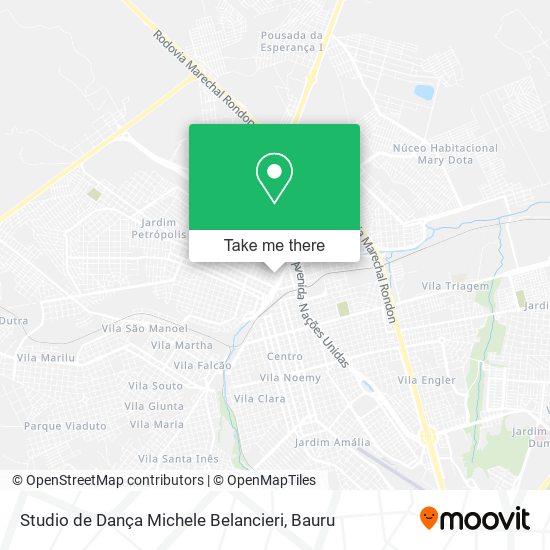 Mapa Studio de Dança Michele Belancieri