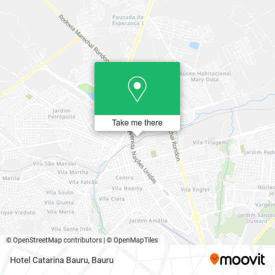Hotel Catarina Bauru map