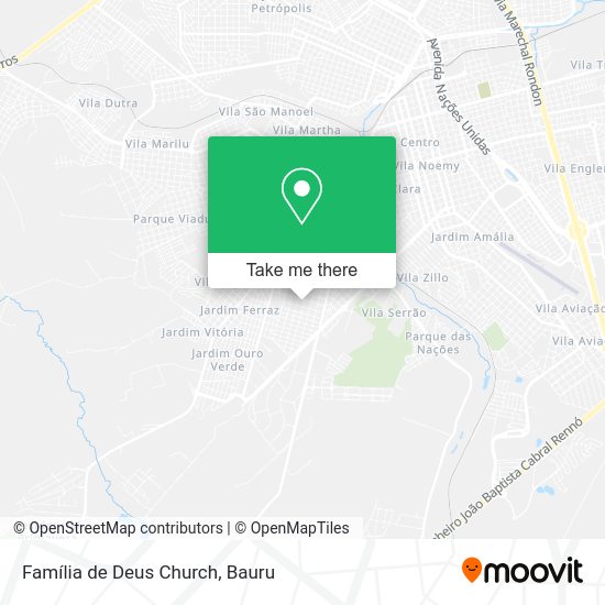 Família de Deus Church map