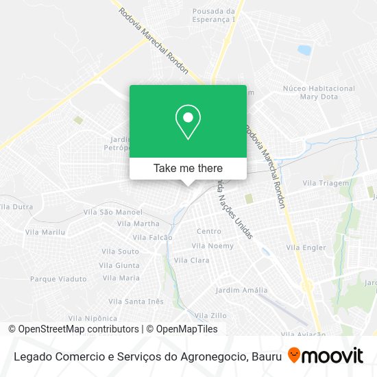 Legado Comercio e Serviços do Agronegocio map