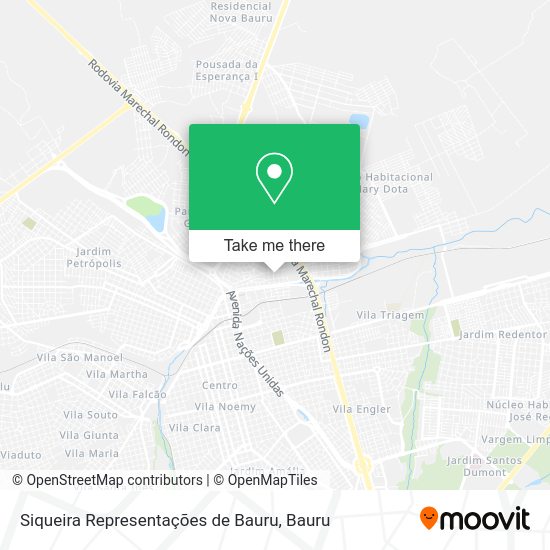 Siqueira Representações de Bauru map
