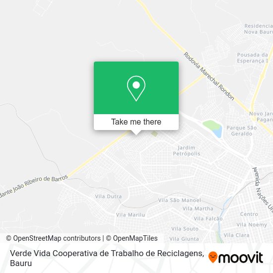 Verde Vida Cooperativa de Trabalho de Reciclagens map
