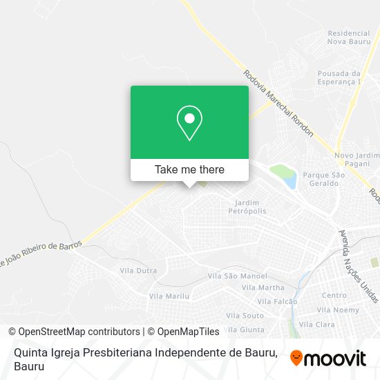 Quinta Igreja Presbiteriana Independente de Bauru map