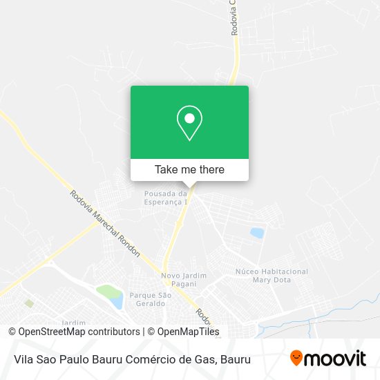 Vila Sao Paulo Bauru Comércio de Gas map