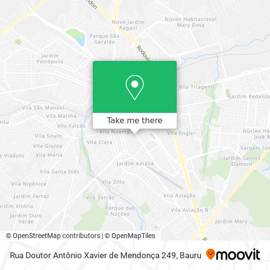 Mapa Rua Doutor Antônio Xavier de Mendonça 249